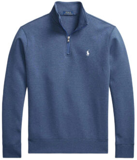 Ralph Lauren Sweater met Rits Derby Blue Heather - L - Heren