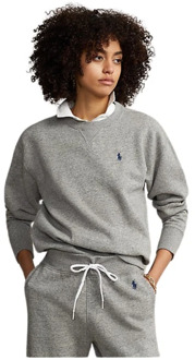 Ralph Lauren Sweater met ronde hals en logoborduring Andover Heather - XXL