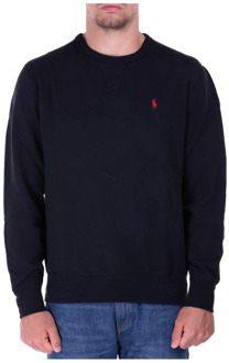 Ralph Lauren Sweater met ronde hals en logoborduring Black