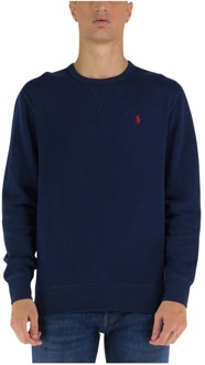 Ralph Lauren Sweater met ronde hals en logoborduring Donkerblauw