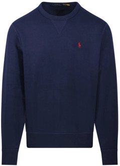 Ralph Lauren Sweater met ronde hals en logoborduring Donkerblauw