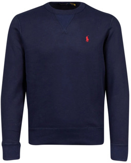 Ralph Lauren Sweater met ronde hals en logoborduring Donkerblauw