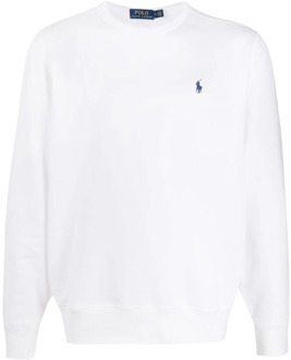 Ralph Lauren Sweater met ronde hals en logoborduring White - XL