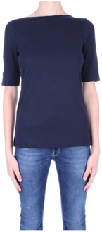 Ralph Lauren T-shirt met boothals Donkerblauw