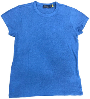 Ralph Lauren Tijdloos Dames T-shirt - Elegant en Stijlvol Ralph Lauren , Blue , Dames - M