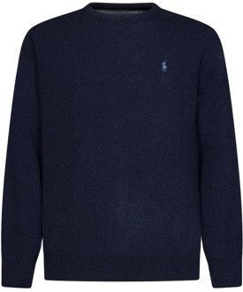 Ralph Lauren Trui met Ronde Hals Hunter Navy - M - Heren