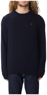 Ralph Lauren Trui met Ronde Hals Hunter Navy - M - Heren