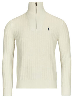 Ralph Lauren Trui Polo Ralph Lauren PULL 1/2 ZIP EN LAINE MELANGE" Wit - S, M, XL