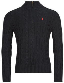 Ralph Lauren Trui Polo Ralph Lauren PULL DEMI ZIP EN MAILL TORSADEE" Zwart - M, XS