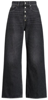 Ralph Lauren Wide Leg High Waist Jeans Polo Ralph Lauren , Gray , Dames - W28,W30,W26,W31,W25,W27,W33