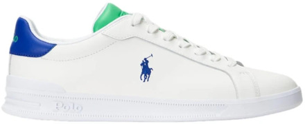 Ralph Lauren Wit Groen Blauw Sneaker HRT CRT Polo Ralph Lauren , White , Heren - 40 Eu,45 Eu,44 Eu,43 Eu,41 Eu,42 EU