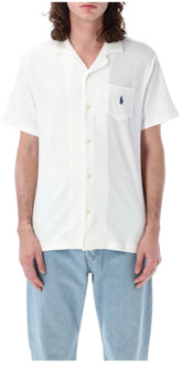 Ralph Lauren Witte Bowling Shirt Klassieke Kraag Ralph Lauren , White , Heren - XL