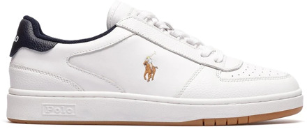 Ralph Lauren Witte Court Sneakers met Memory Foam Inlegzolen Ralph Lauren , White , Heren - 45 Eu,40 EU