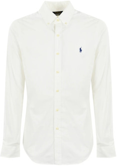 Ralph Lauren Witte Katoenen Slim Fit Overhemd Ralph Lauren , White , Heren - 2Xl,Xl,L,M,S