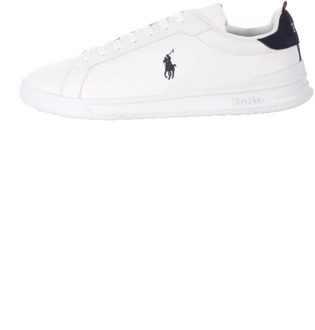 Ralph Lauren Witte Leren Sneakers voor Heren Ralph Lauren , White , Heren - 44 Eu,45 Eu,41 Eu,42 Eu,43 Eu,40 EU