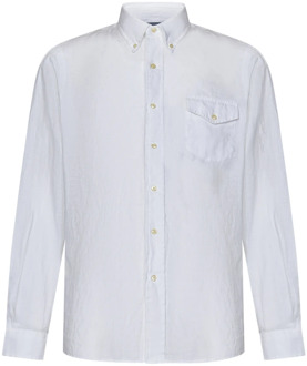 Ralph Lauren Witte Linnen Overhemd Ralph Lauren , White , Heren - XL