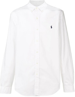 Ralph Lauren Witte Oxford Sportshirt Polo Ralph Lauren , White , Heren