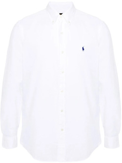 Ralph Lauren Witte Seersucker Overhemd Klassieke Stijl Polo Ralph Lauren , White , Heren - 2Xl,L