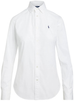 Ralph Lauren Witte Stretch Overhemd Ralph Lauren , White , Dames - 2Xl,Xl,L,M,S,Xs,3Xs,2Xs