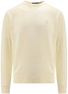 Ralph Lauren Witte Sweatshirt met Logo Borduurwerk Ralph Lauren , Beige , Heren - 2Xl,L