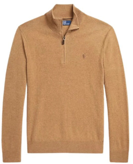 Ralph Lauren Wollen Zip-Up Sweatshirt Polo Ralph Lauren , Brown , Heren - XL