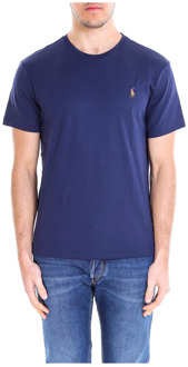 Ralph Lauren Zacht Katoenen T-Shirt Polo Ralph Lauren , Blue , Heren - 2Xl,L,M,S