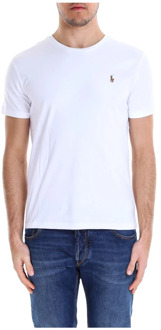 Ralph Lauren Zacht Katoenen T-Shirt Polo Ralph Lauren , White , Heren - 2Xl,M,S