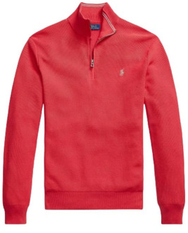 Ralph Lauren Zip Polo Sweater Polo Ralph Lauren , Red , Heren - 2Xl,Xl,L,M,S,Xs