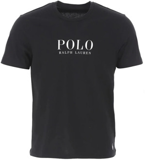 Ralph Lauren Zwart Casual T-shirt met Logo Print Ralph Lauren , Black , Heren - Xl,L,S,Xs