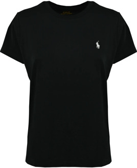 Ralph Lauren Zwart Logo T-shirt voor dames Ralph Lauren , Black , Dames - XL
