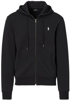 Ralph Lauren Zwarte hoodie met rits Polo Ralph Lauren , Black , Heren - 2Xl,Xl,L,M,S