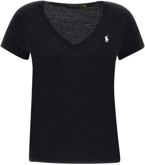 Ralph Lauren Zwarte Polo T-shirts en Polos Ralph Lauren , Black , Dames - Xl,L,M,S,Xs