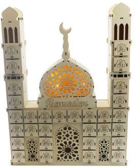 Ramadan Countdown Kalender Diy Hout Eid Mubarak Ornament Houten Lade Home Party Decoratie Ambachten