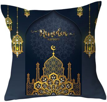 Ramadan Decoratie Kussenhoes Gold Moon Star Eid Mubarak Feestelijke Kussensloop Goedkope Kussensloop Auto Room Decor