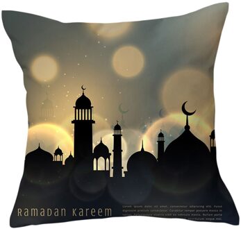 Ramadan Decoratie Kussenhoes Gold Moon Star Eid Mubarak Feestelijke Kussensloop Goedkope Kussensloop Auto Room Decor