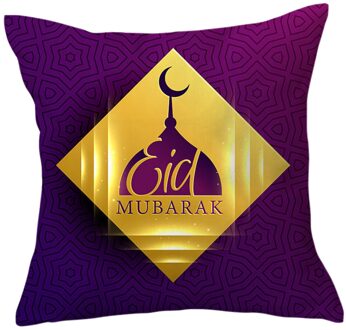 Ramadan Decoratie Kussenhoes Gold Moon Star Eid Mubarak Feestelijke Kussensloop Goedkope Kussensloop Auto Room Decor