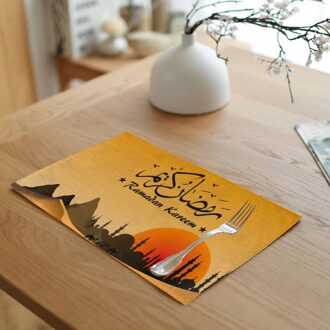 Ramadan Festival Decoraties Restaurant Hotel Creatieve Huishoudelijke Tafel Mat Individuales De Mesa Keuken Accessoires Set De Tafel