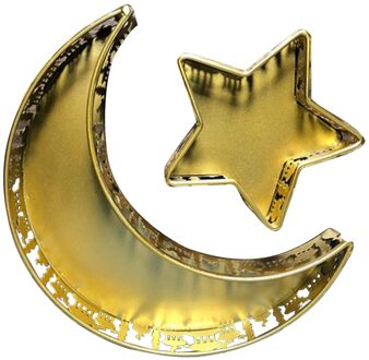 Ramadan Festival Lade Moslim Moon Star Tranditional Dienblad Dessertbord Keuken Items Dienbladen Decoratieve Luxe Lade