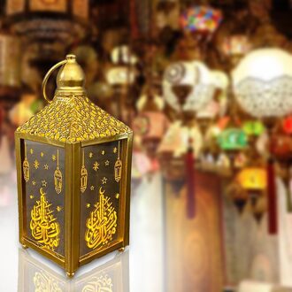 Ramadan Lantaarn Led Opknoping Lantaarns Ramadan Decoratie Verlichting Verlichting Smeedijzeren Nachtlampje
