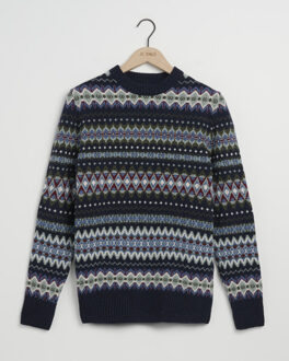 Ramble trui ronde hals Blauw - XXL