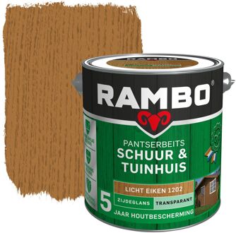 Rambo Buitenbeits Pantserbeits Schuur & Tuinhuis - Lichteiken - Zijdeglans - 2,5l