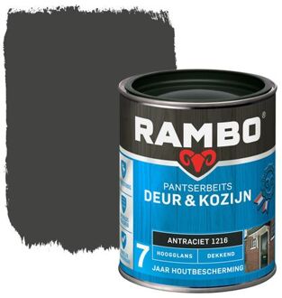 Rambo Deur & Kozijn pantserbeits hoogglans dekkend antraciet 1216 750 ml