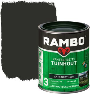 Rambo Pantserbeits Tuinhout Dekkend Zijdeglans 1216 Antraciet 0,75l