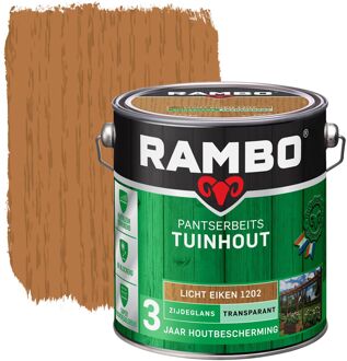 Rambo Pantserbeits Tuinhout Transparant Zijdeglans 1202 Lichteiken 2,5l