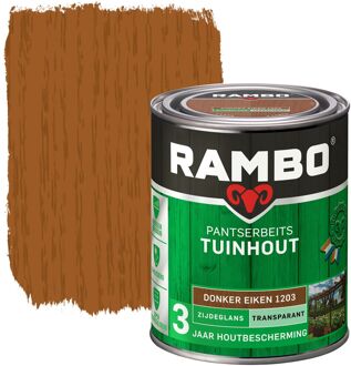 Rambo Pantserbeits Tuinhout Transparant Zijdeglans 1203 Donkereiken 0,75l