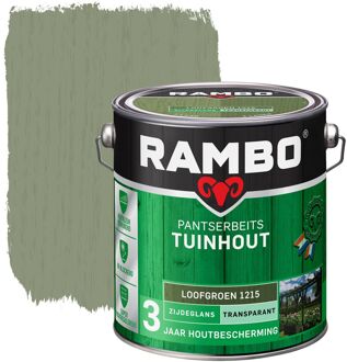 Rambo Pantserbeits Tuinhout Transparant Zijdeglans 1215 Loofgroen 2,5l