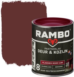 Rambo Pantserlak Deur En Kozijn Dekkend Zijdeglans 1106 Klassiekrood 0,75l
