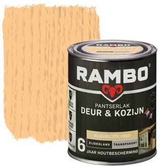 Rambo Pantserlak Deur En Kozijn Transparant Zijdeglans 0000 Kleurloos 0,75l