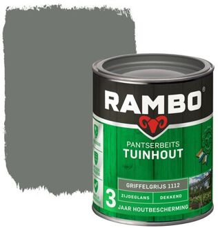 Rambo Tuinhout pantserbeits zijdeglans dekkend griffel grijs 1112 750 ml