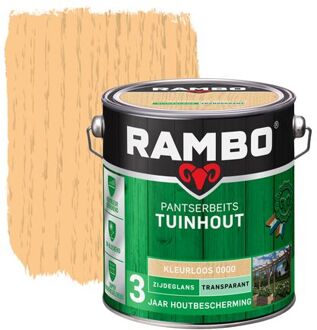 Rambo Tuinhout pantserbeits zijdeglans transparant kleurloos 0000 2,5 l